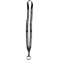 1/2" Polyester Lanyard w/ Metal Crimp & Metal Split Ring